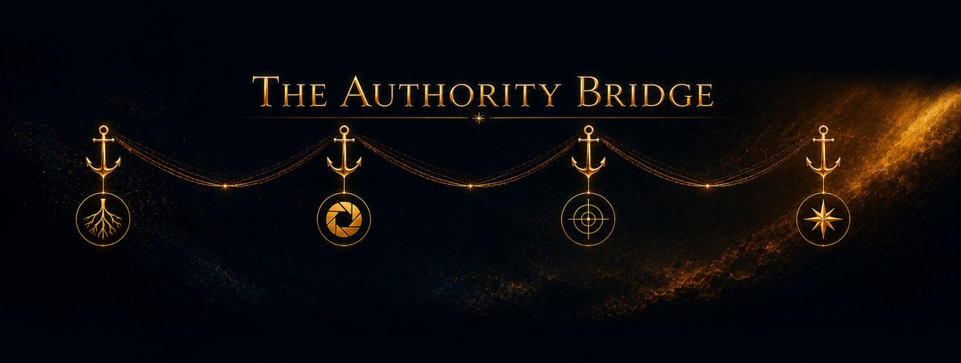 The Authority Bridge — the four anchors: Blueprint, Container, Expression, and Execution